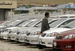 Kabul is awash with brand new luxury cars as new found wealth finds a way of expression. Photo - Reuters