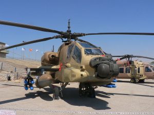 A U.S.-made Israeli Apache helicopter gunship.