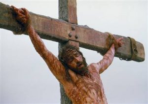Jesus on the cross, from the film "The Passion of the Christ"