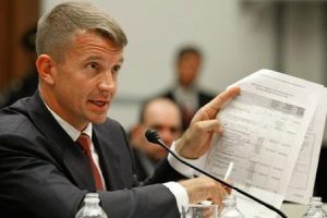 Blackwater founder Eric Prince giving testimony during a House Oversight and Government Reform Committee hearing in October 2007.