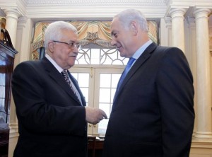 Mahmoud Abbas and Benjamin Netanyahu (AP)