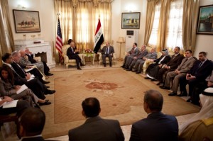 U.S. Vice President Joe Biden meets with Ayad Allawi in Baghdad on August 31, 2010. (David LIenemann/White House)