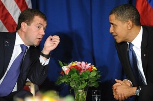 Russian President Dmitry Medvedev and U.S. President Barack Obama