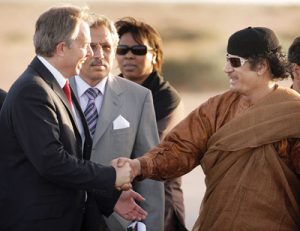 Tony Blair meeting with Muammar Gaddafi in June 2007 (P. Macdiarmid/Getty)