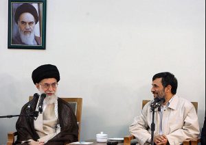 Khameini and Ahmadinejad