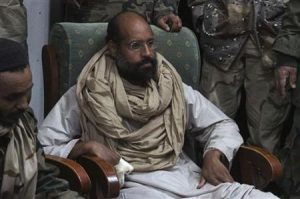 Saif al-Islam in custory of rebel forces in Obari, Libya on November 19, 2011 (Ammar El-Darwish/Reuters)