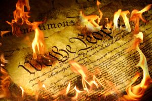U.S. Constitution burning