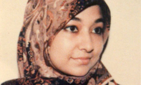 Dr Aafia Siddiqui as a student in a photo provided to The Guardian by her family.