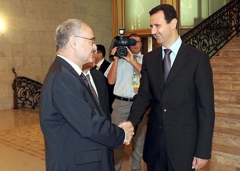  His Excellency President Bashar Al-Assad holding talks with Mr. Arthur Rasizadeh, the Prime Minister of Azerbaijan, Baku, Azerbaijan, July 9, 2009. (Photo: PresidentAssad.net)