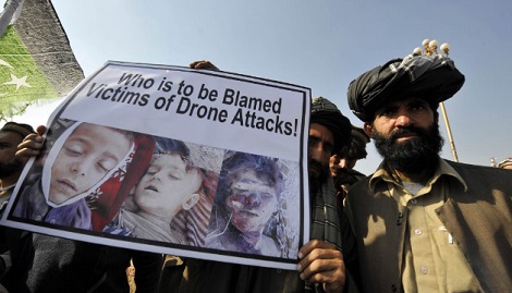 Pakistanis protest U.S. drone strikes on their country (AFP/Getty Images)