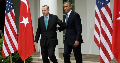 Turkey Prime Minister Recep Tayyip Erdogan and US President Barack Obama at the White House on May 16, 2013 (AP)