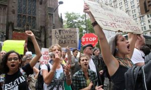 Occupy Wall Street protesters in New York on September 24, 2001 (Tina Fineberg/AP)