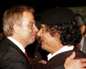 Tony Blair and Muammar Gadaffi