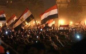 Egyptians protest in Tahrir square