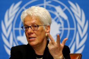 Carla Del Ponte, a member of the U.N. Independent International Commission of Inquiry on the Syrian Arab Republic (AP)
