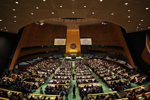 The UN’s Sri Lanka Strategy and Its Implications for International Law The United Nations General Assembly Hall at the UN headquarters in New York (Basil D. Soufi/Wikimedia Commons)