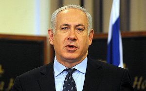 Israeli Prime Minister Benjamin Netanyahu in a press conference with U.S. Defense Secretary Robert M. Gates (not pictured) at the Dan Cesarea Hotel in Israel, March 25, 2011. (Cherie Cullen/US DOD)
