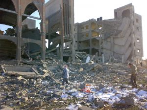 Dar al-Fadila Association for Orphans was destroyed by Israel during its 2008-09 military assault on Gaza, Operation Cast Lead. (International Solidarity Movement)