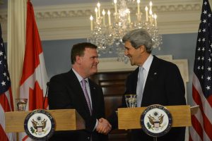 Canadian Foreign Minister John Baird with US Secretary of State John Kerry, February 8, 2013 (US Department of State)