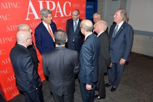U.S. Secretary of State John Kerry meets with leaders of the American Israel Public Affairs Committee (AIPAC) Conference at the Washington Convention Center in Washington, D.C., on March 3, 2014. (US Department of State)