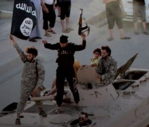 Image from the cover of The Rise of Islamic State by Patrick Cockburn