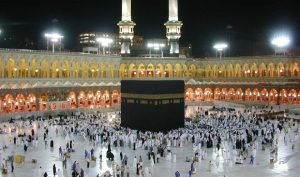 The Kaaba in the Al-Masjid al-Haram Mosque, Mecca, Saudi Arabia (Medineli/Wikimedia Commons)