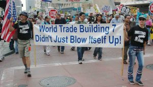 Activists in Los Angeles, California, march in demand of a real investigation of the collapse of World Trade Center Building 7 (Damon D'Amato/CC BY 2.0)