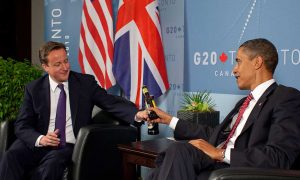 British Prime Minister David Cameron and US President Barack Obama at the G20 Summit in Toronto, Canada, June 26, 2010 (Pete Souza/White House)