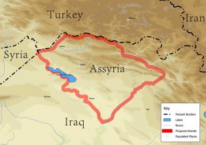 Borders of Assyria as proposed during WWI (Tobias1984/CC BY-SA 3.0)