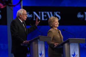 Bernie Sanders and Hillary Clinton during the Democratic presidential debate on December 19, 2015 (Ida Mae Astute/ABC/licensed under CC BY-ND 2.0)