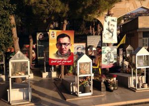 Nabi Chit, Beka Valley, Lebanon: A typical graveyard for Hezbollah’s ‘Martyred’ fighters. February 2016. (Mohammad Aslam)