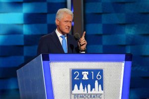 Bill Clinton speaks at the Democratic National Convention in Philadelphia, Pennsylvania, July 26, 2016 (Ali Shaker/VOA)