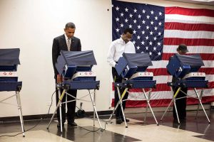 President Obama casts his ballot at the Martin Luther King Jr. Community Center in Chicago, October 25, 2012 (Pete Souza/White House)