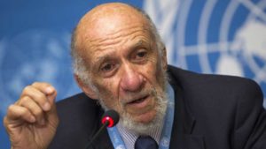 UN Special Rapporteur on the Situation of Human Rights in the Occupied Palestinian Territories Richard Falk, September 8, 2014 (Iran Review/CC BY 4.0)