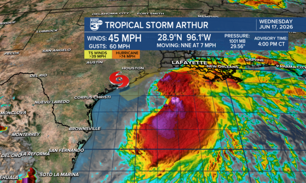 Tropical Storm Arthur Threatens Life-Threatening Floods Along Gulf Coast As Atlantic Season Opens