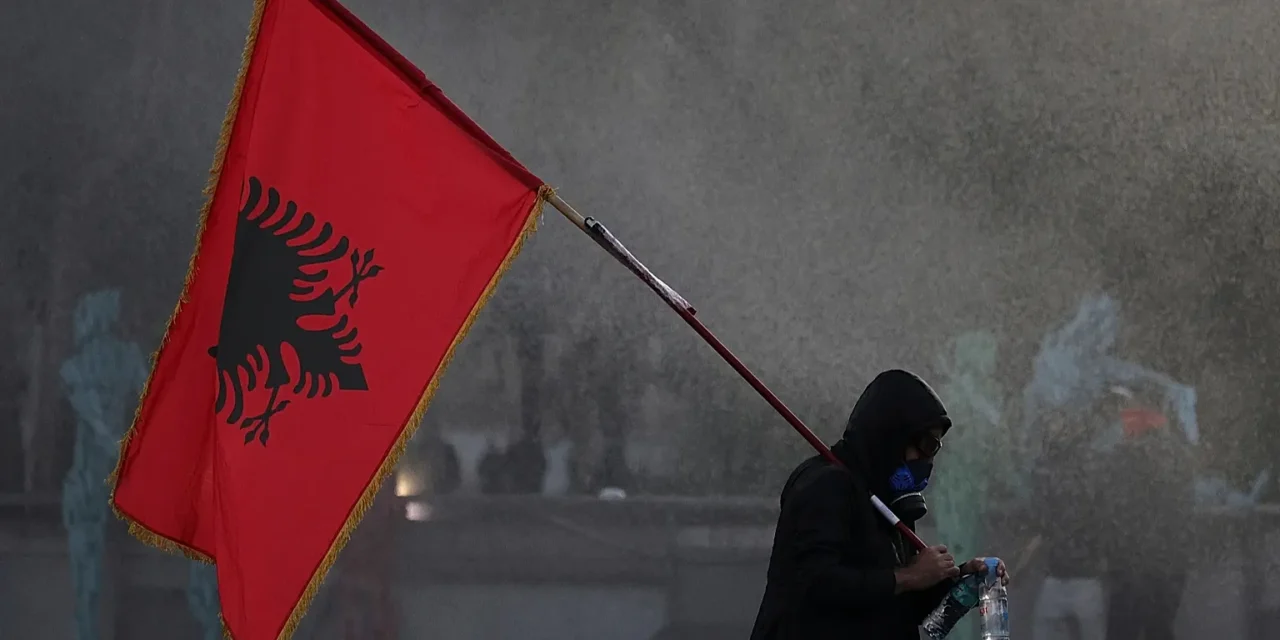 Albanian Students Set Education Ministry Ablaze In Second Day Of Anti-Corruption Protests